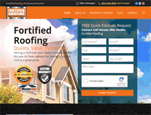 Tablet Screenshot of fortifiedroofing.com